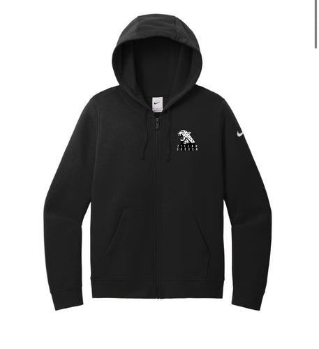 ZHS Girls Soccer Full Zip Hoodie- LEOPARD HEAD LOGO