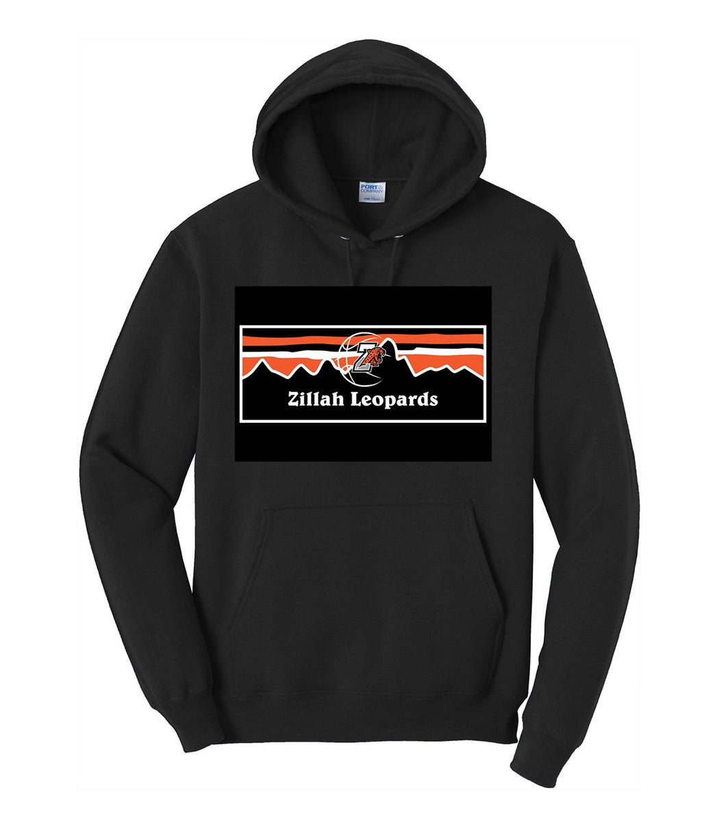 Basketball Mountain Scene Hoodie