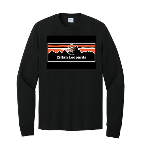 Basketball Mountain Scene long sleeve t-shirt