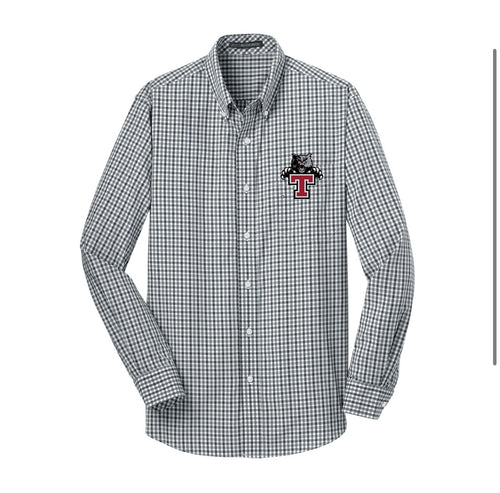 Toppenish School Dist. Men's Plaid Button Up Shirt