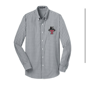 Toppenish School Dist. Men's Plaid Button Up Shirt